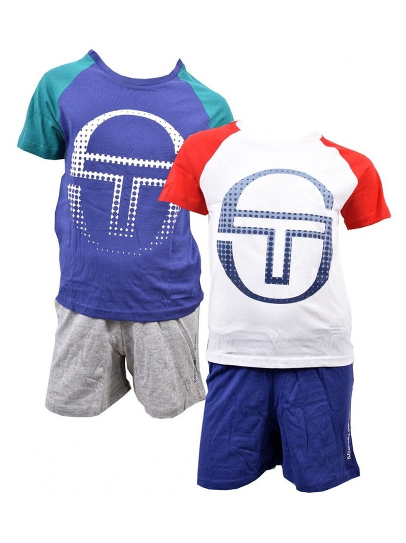 Pyjama enfant SERGIO TACCHINI - Pack de de Bleu Blanc - Kiabi