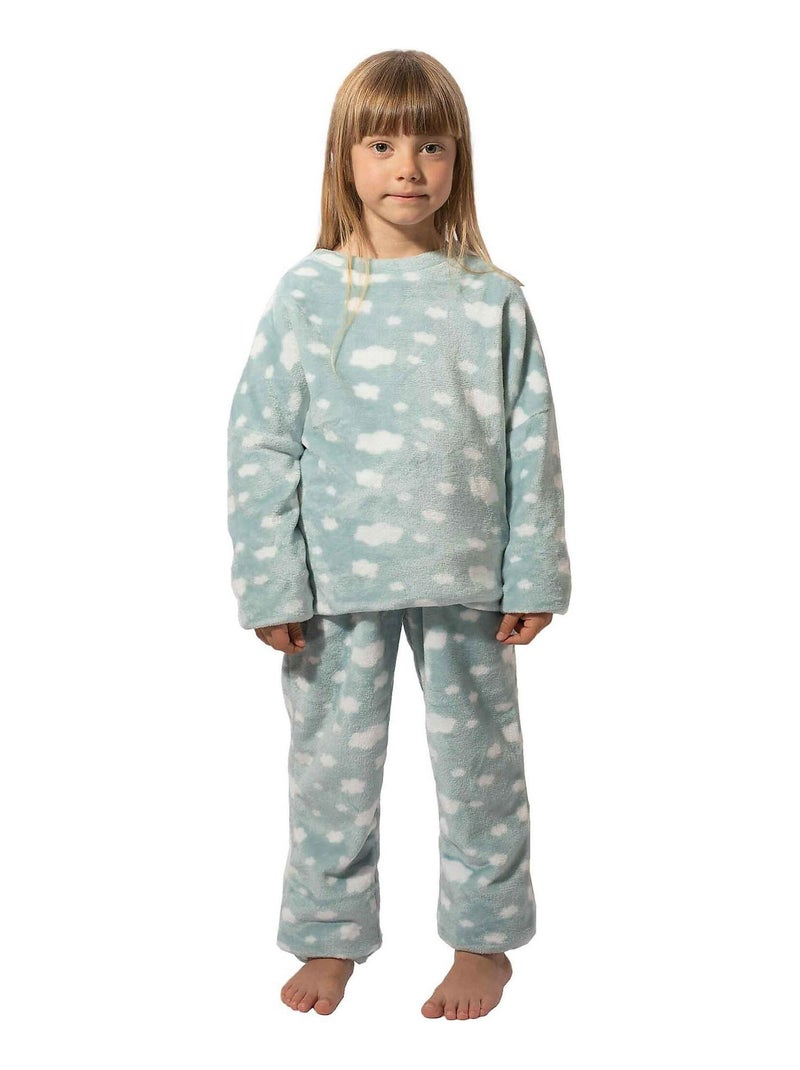 Pyjama enfants pantalon haut manches longues Polar Joven Vert - Kiabi