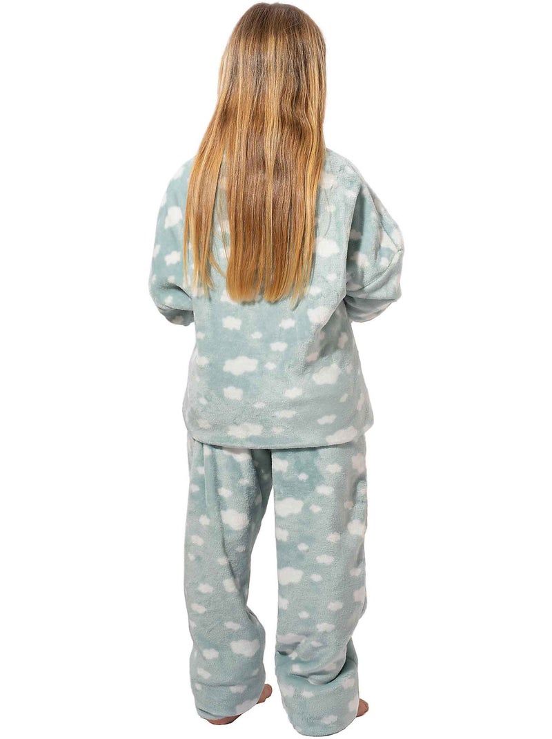 Pyjama enfants pantalon haut manches longues Polar Joven Vert - Kiabi