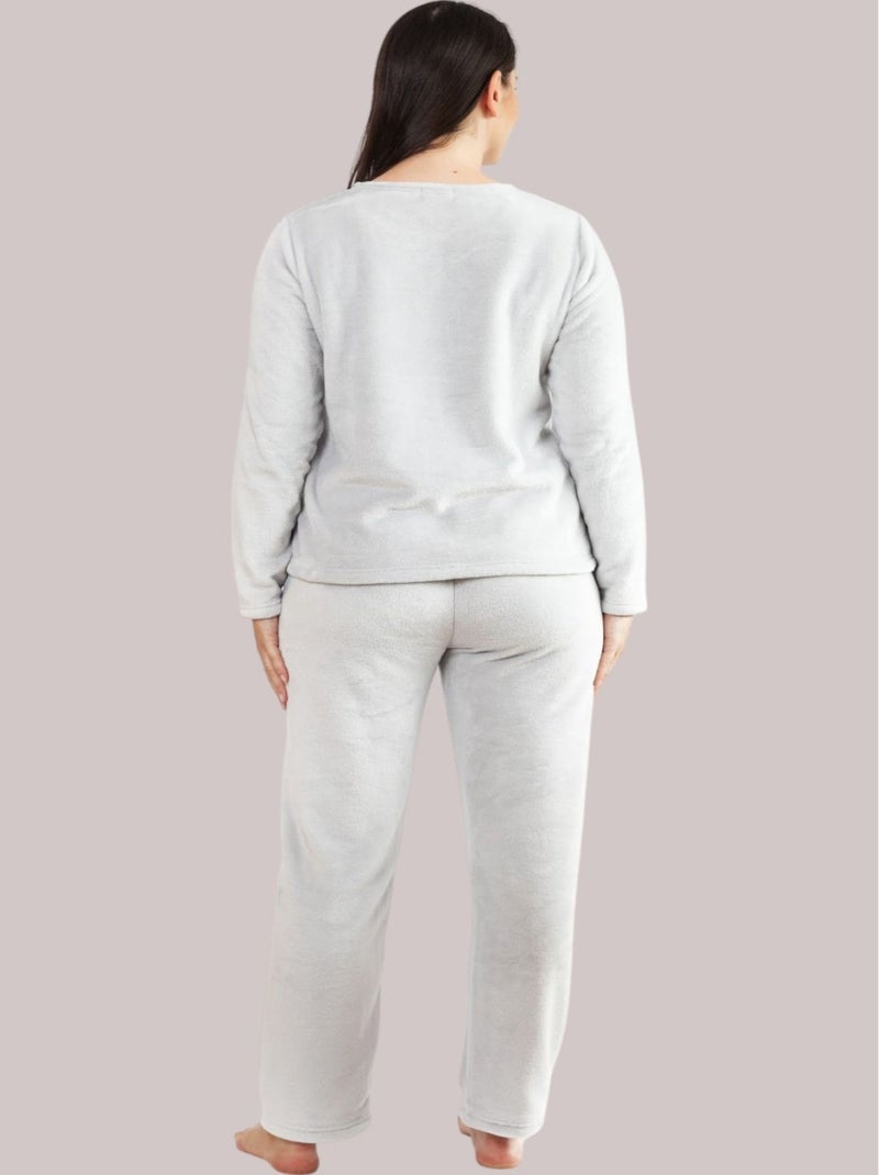 PYJAMA ENSEMBLE POLAIRE TESSA NUIT Gris - Kiabi
