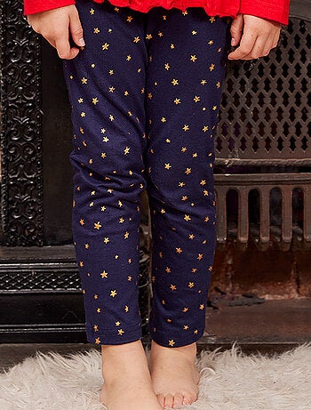 Pyjama et chaussette NOËL rouge/marine imprimé - DODO