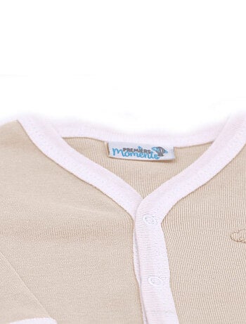 Pyjama été léger - 100% coton biologique - 1 à 6 mois