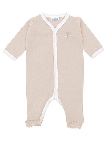 Pyjama été léger - 100% coton biologique - 1 à 6 mois