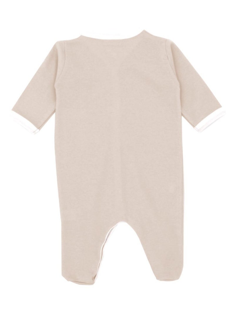 Pyjama été léger - 100% coton biologique - 1 à 6 mois Beige - Kiabi