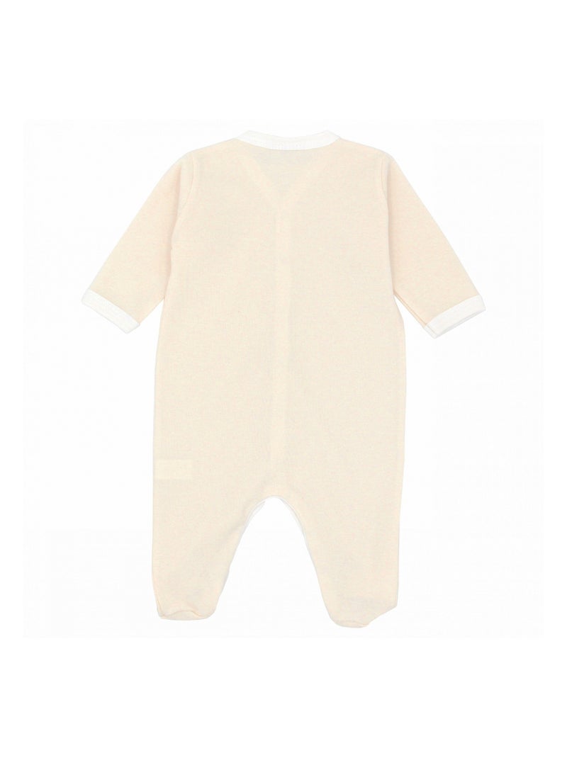 Pyjama été léger - 100% coton biologique - 1 à 6 mois Blanc cassé - Kiabi