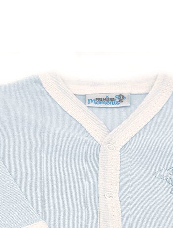 Pyjama été léger - 100% coton biologique - 1 à 6 mois