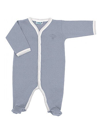 Pyjama été léger - 100% coton biologique - 1 à 6 mois