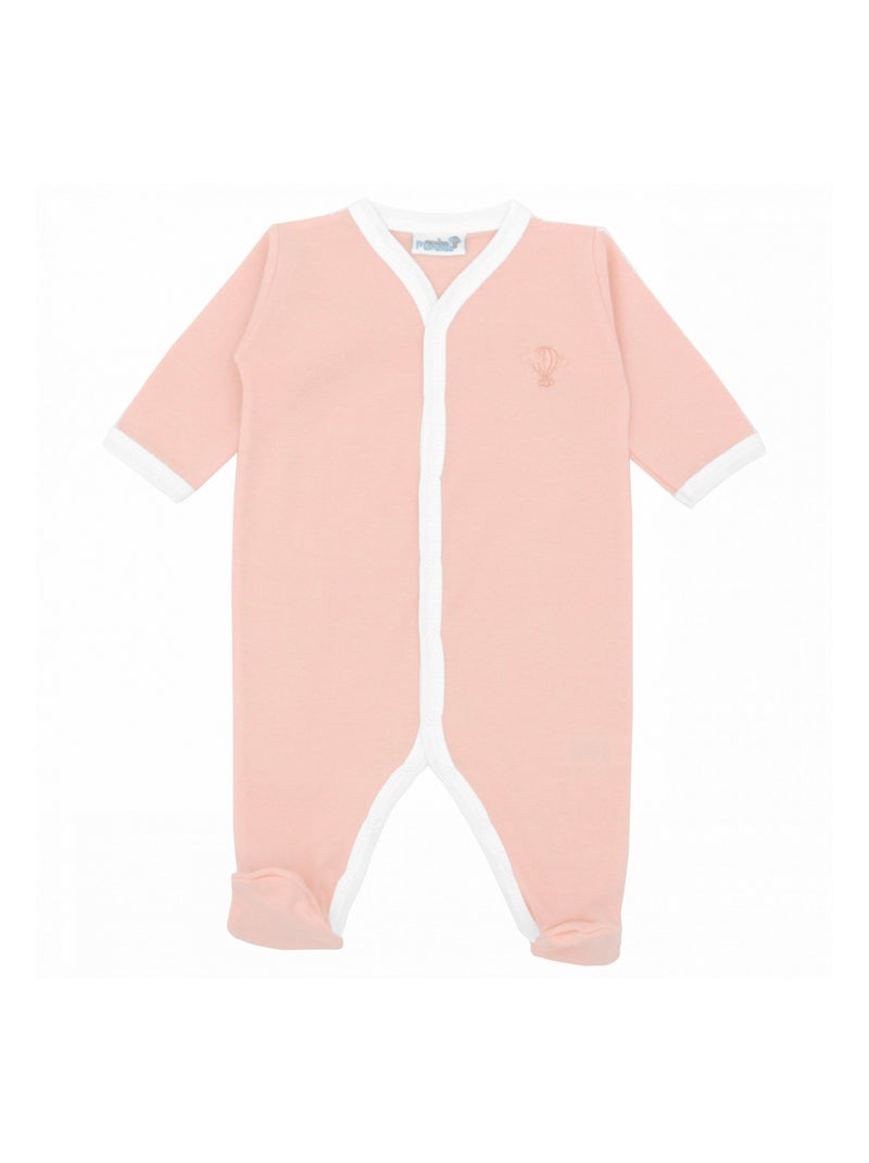 Pyjama été léger - 100% coton biologique - 1 à 6 mois Orange - Kiabi