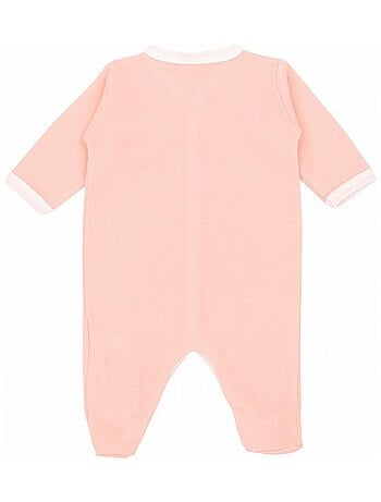 Pyjama bébé fille corail 100% coton 1 mois TEX BABY : le lot de 2