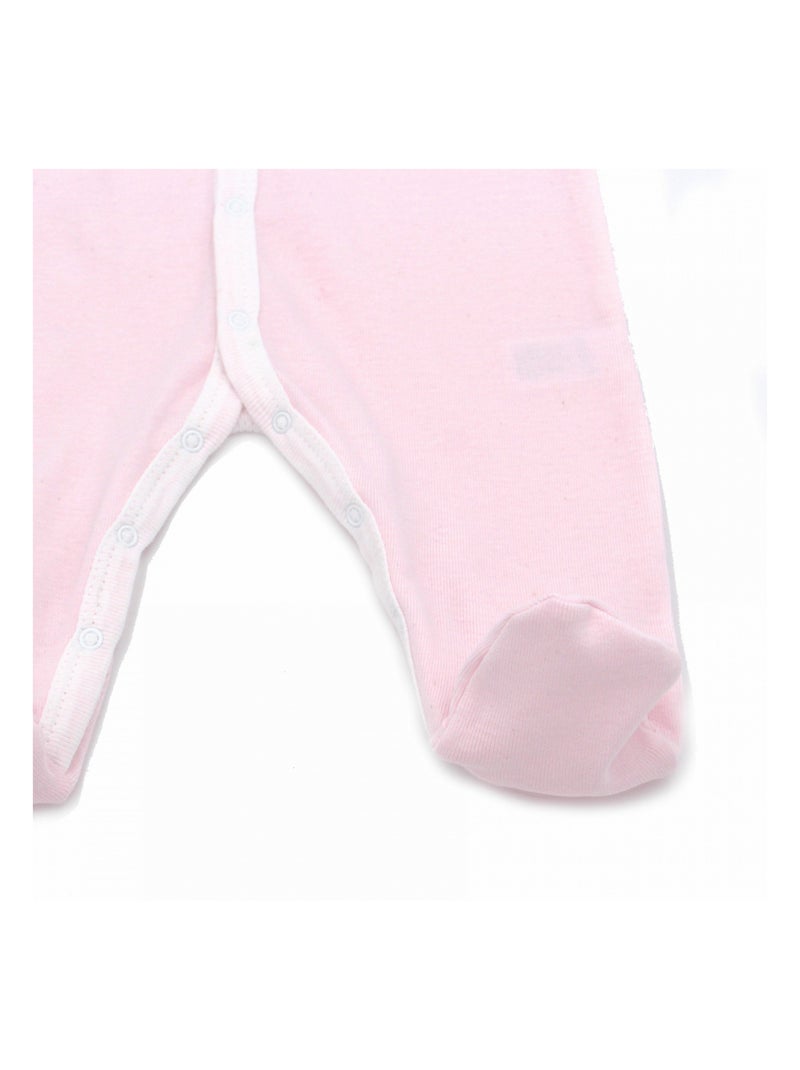 Pyjama été léger - 100% coton biologique - 1 à 6 mois Rose clair - Kiabi