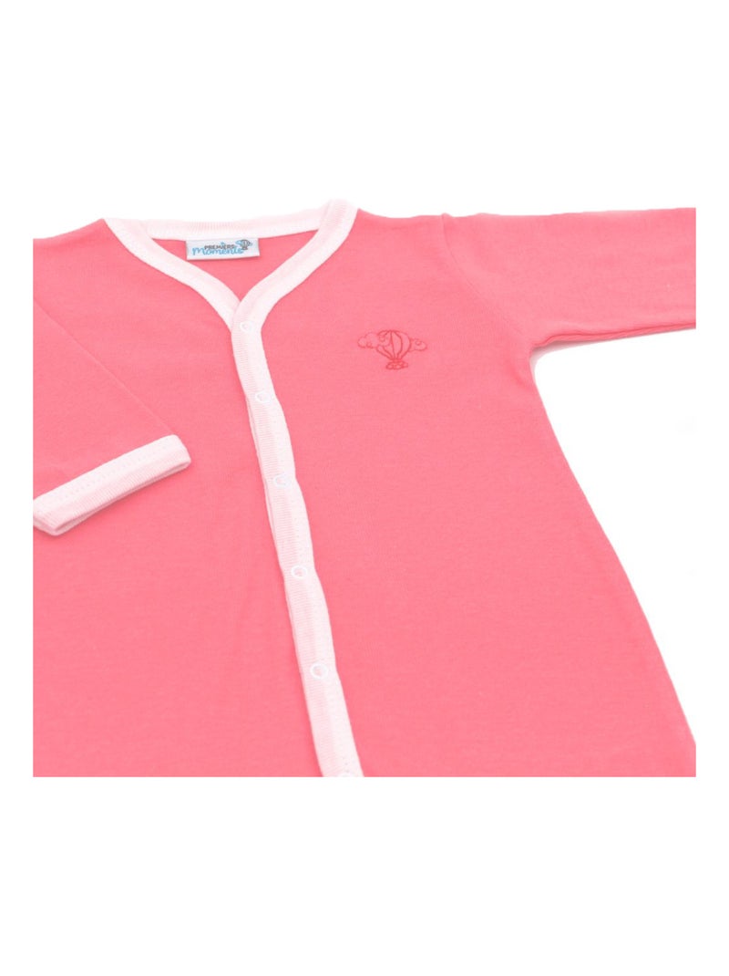 Pyjama été léger - 100% coton biologique - 1 à 6 mois Rouge - Kiabi