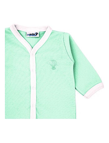 Pyjama été léger - 100% coton biologique - 1 à 6 mois