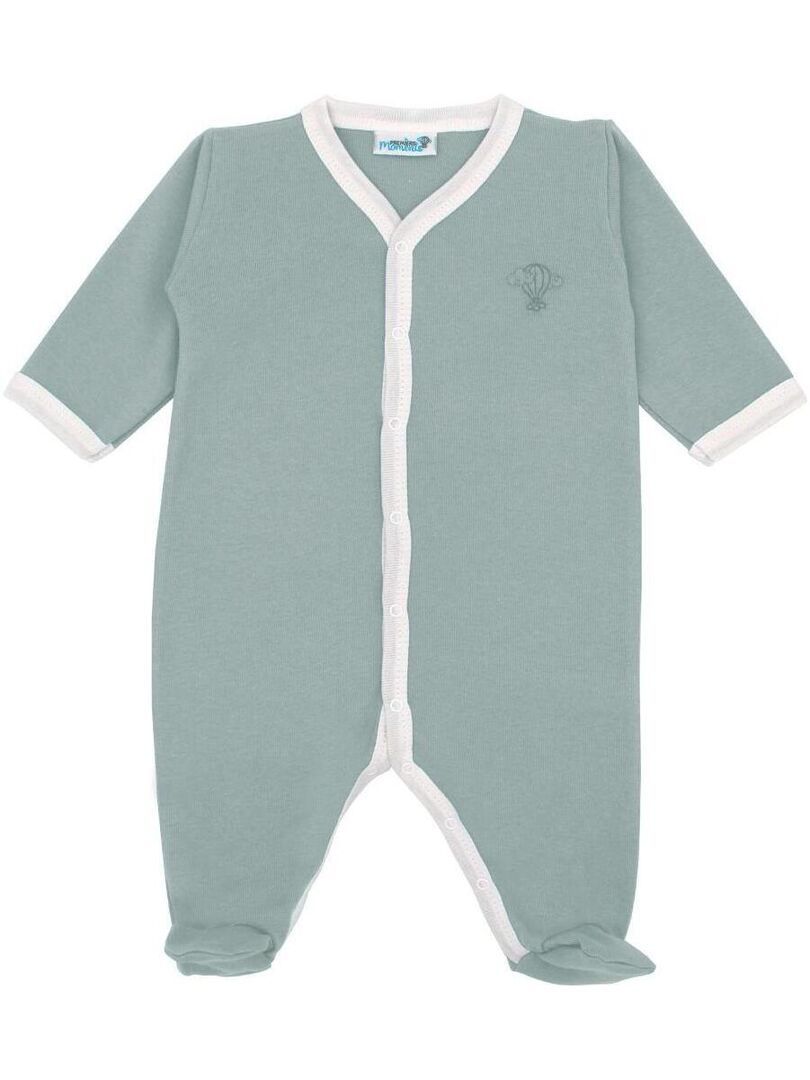 Pyjama t l ger 100 coton biologique 1 6 mois Vert for t