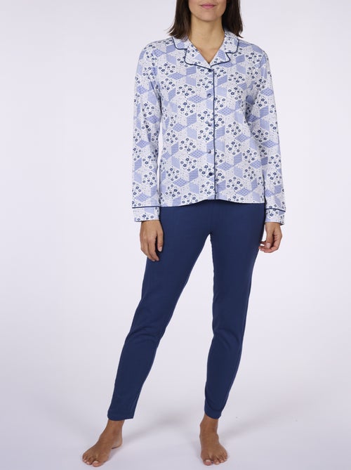 Pyjama ETOFFE imprimé / marine - DODO - Kiabi Pyjama ETOFFE imprimé / marine - DODO - Kiabi