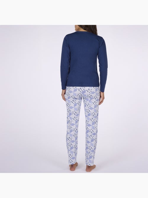 Pyjama   ETOFFE marine / imprimé - DODO - Kiabi