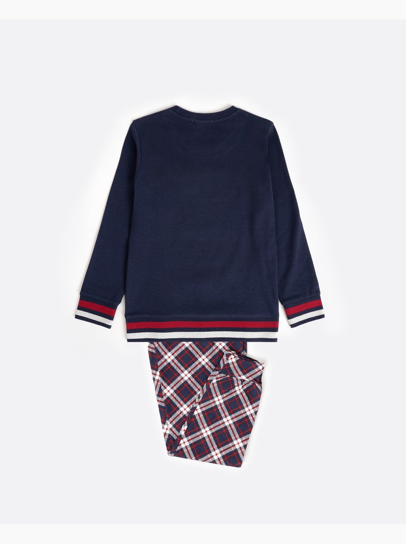 Pyjama familial à manches longues ADMAS ADM pour garçons Bleu marine - Kiabi