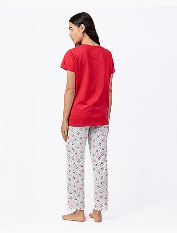 Pyjama femme ADMAS à manches courtes et motif cerises