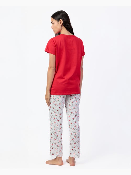 Pyjama femme ADMAS à manches courtes et motif cerises - Kiabi Pyjama femme ADMAS à manches courtes et motif cerises - Kiabi