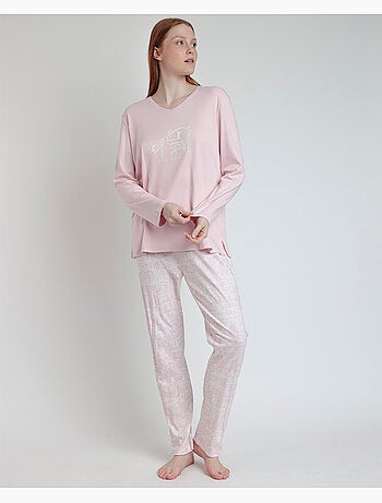 Pyjama femme ADMAS à manches longues et col en V La Vie Est Belle