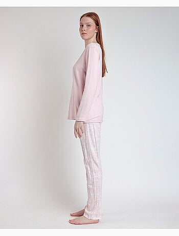 Pyjama femme ADMAS à manches longues et col en V La Vie Est Belle