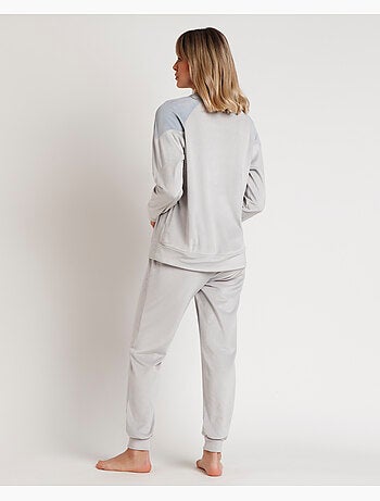 Pyjama femme ADMAS HOME en velours doux à manches longues
