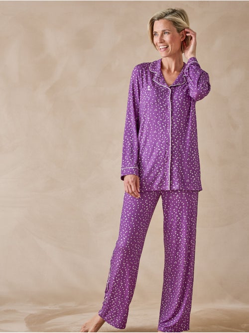 Pyjama femme col tailleur - DAXON - Kiabi