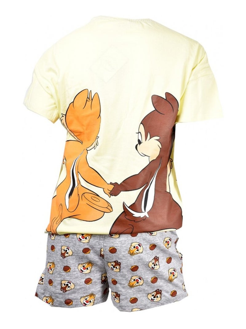 Pyjama Femme LICENCE DISNEY Gris Jaune - Kiabi