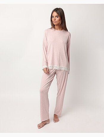 Pyjama femme manches longues cœurs ADMAS CLASSIC