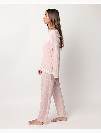 Pyjama femme manches longues cœurs ADMAS CLASSIC