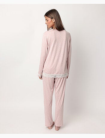 Pyjama femme manches longues cœurs ADMAS CLASSIC