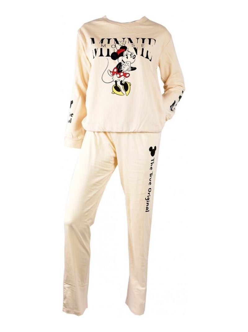 Pyjama Femme MINNIE en Coton - Pack de 2 Beige gris - Kiabi