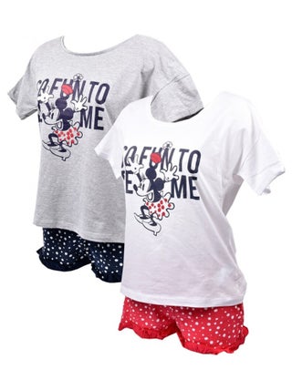 Pyjama Femme MINNIE en Coton - Pack de 2