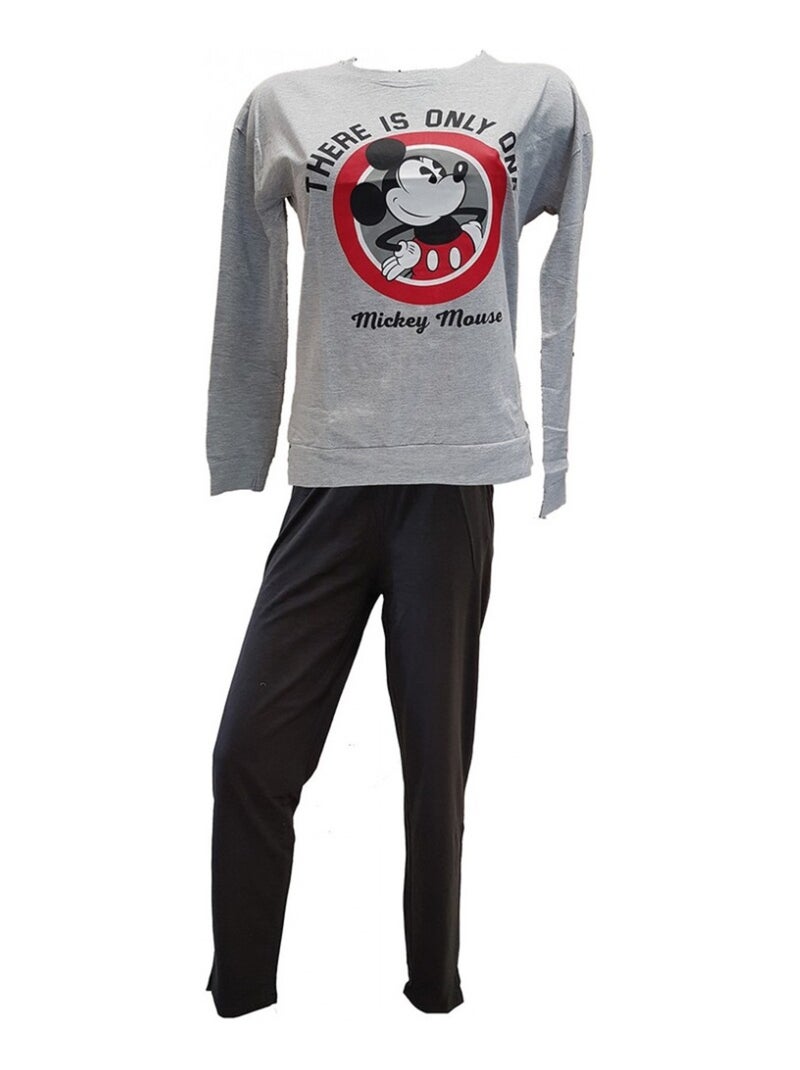 Pyjama Femme MINNIE en Coton Gris - Kiabi