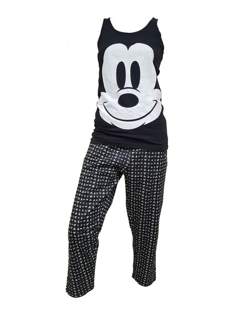 Pyjama Femme MINNIE en Coton Noir - Kiabi