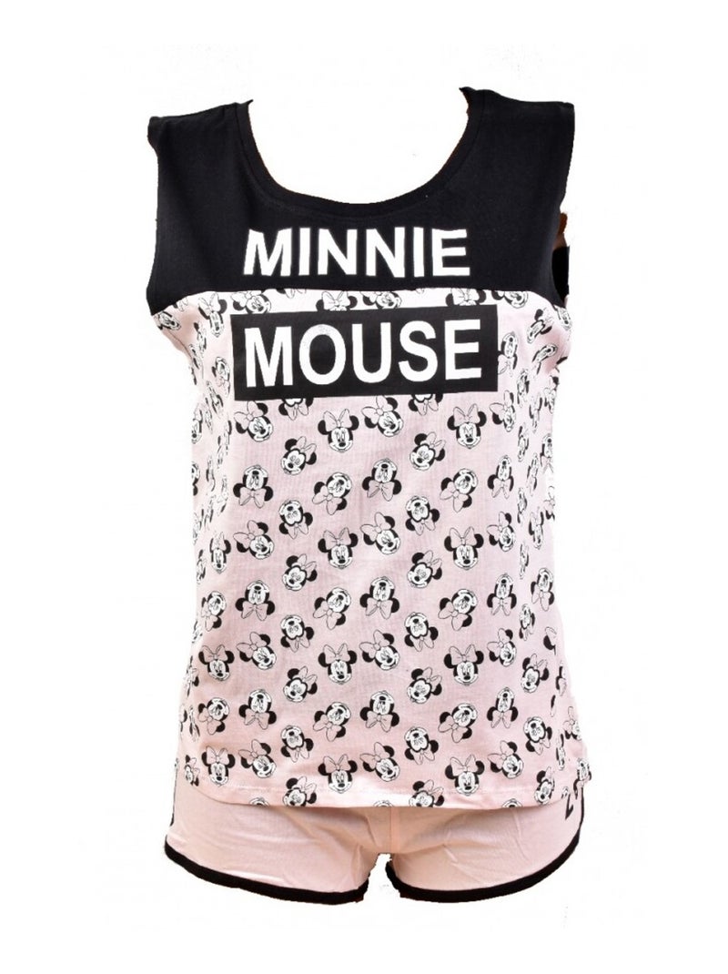 Pyjama Femme MINNIE en Coton Noir - Kiabi