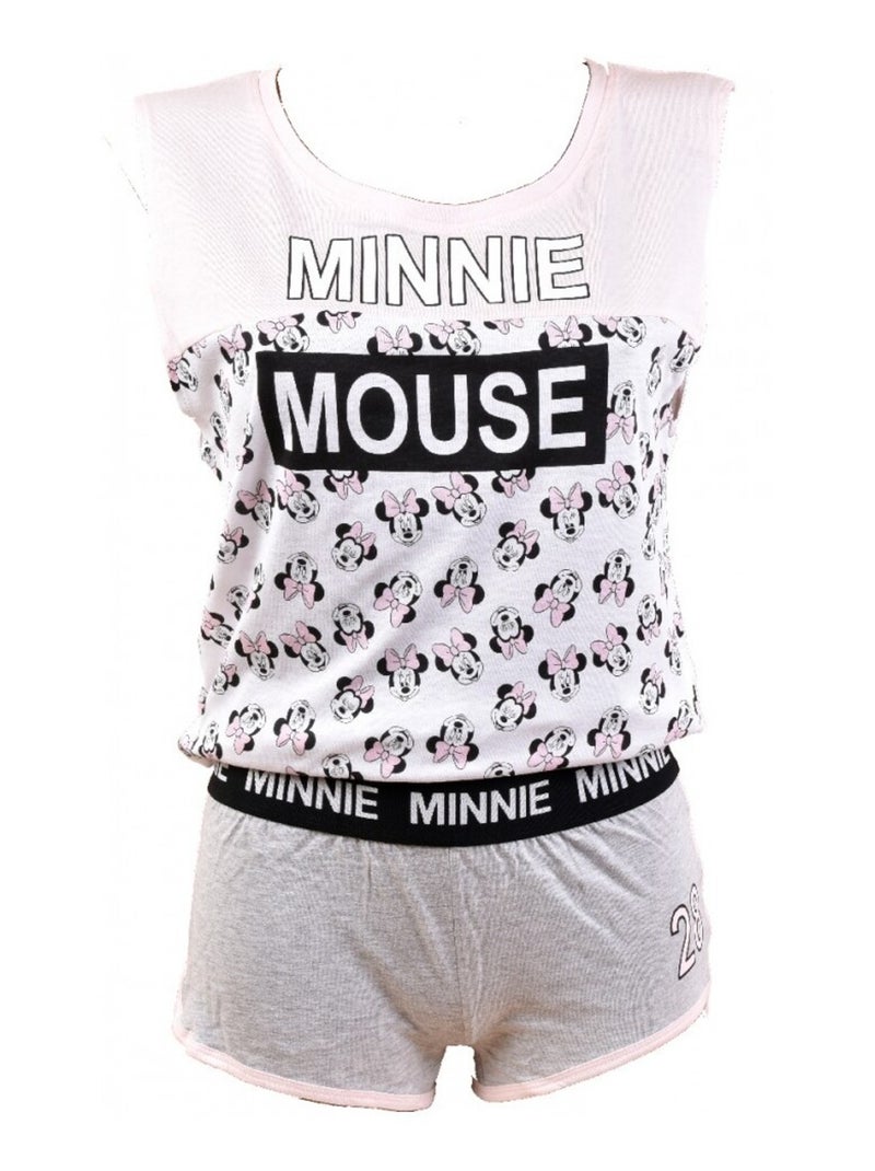 Pyjama Femme MINNIE en Coton Rose - Kiabi