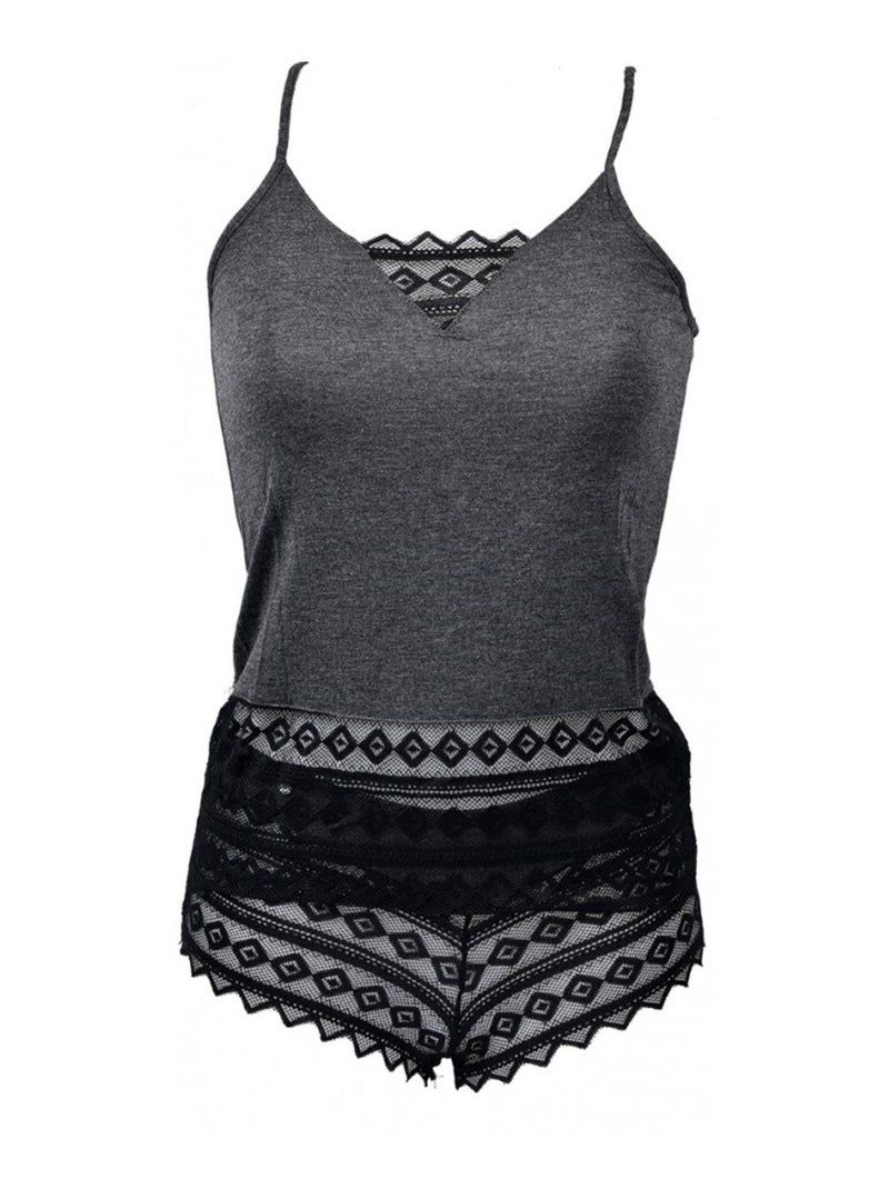 Pyjama Femme NO PUBLIK en Coton Gris - Kiabi