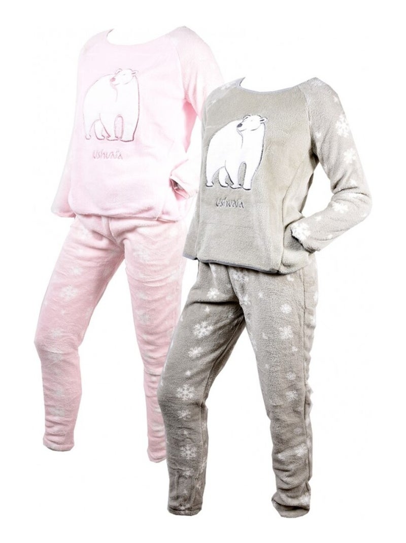 Pyjama Femme USHUAIA Rose - Kiabi