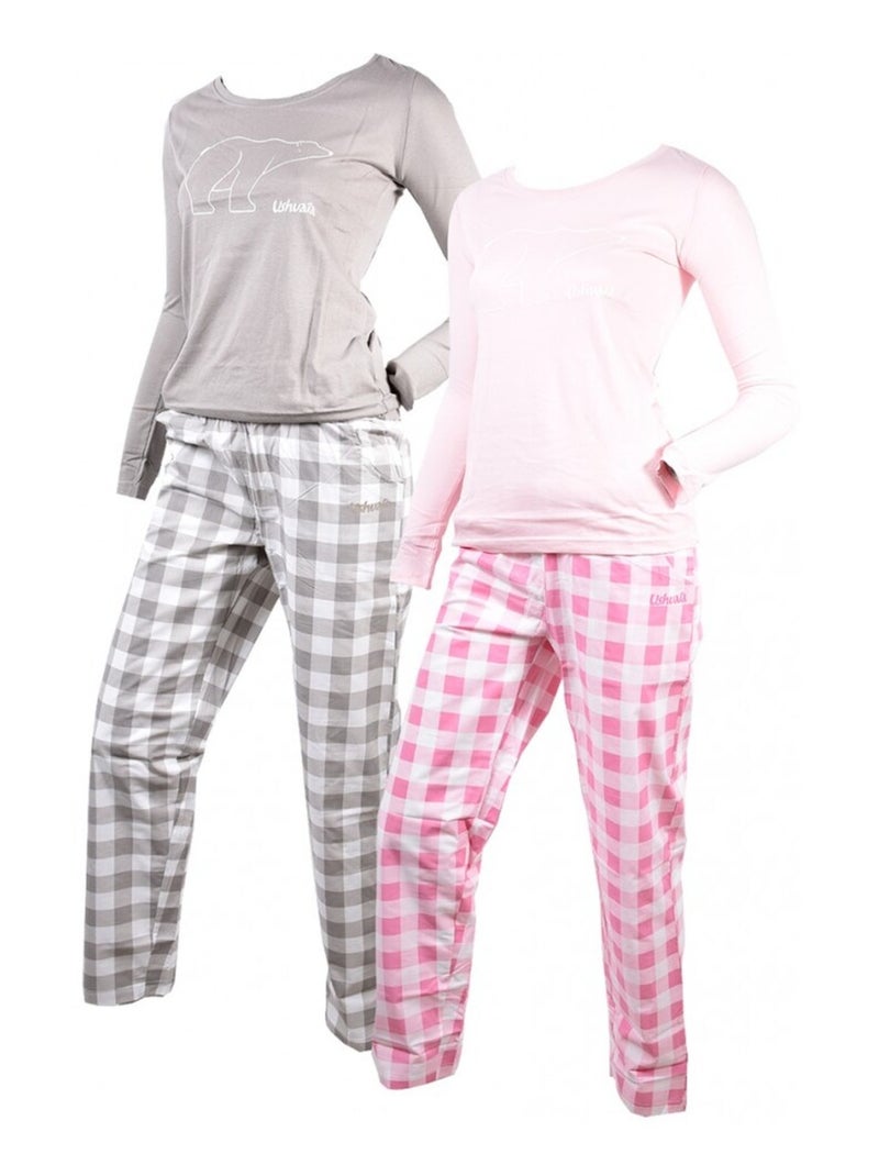 Pyjama Femme USHUAIA Rose - Kiabi