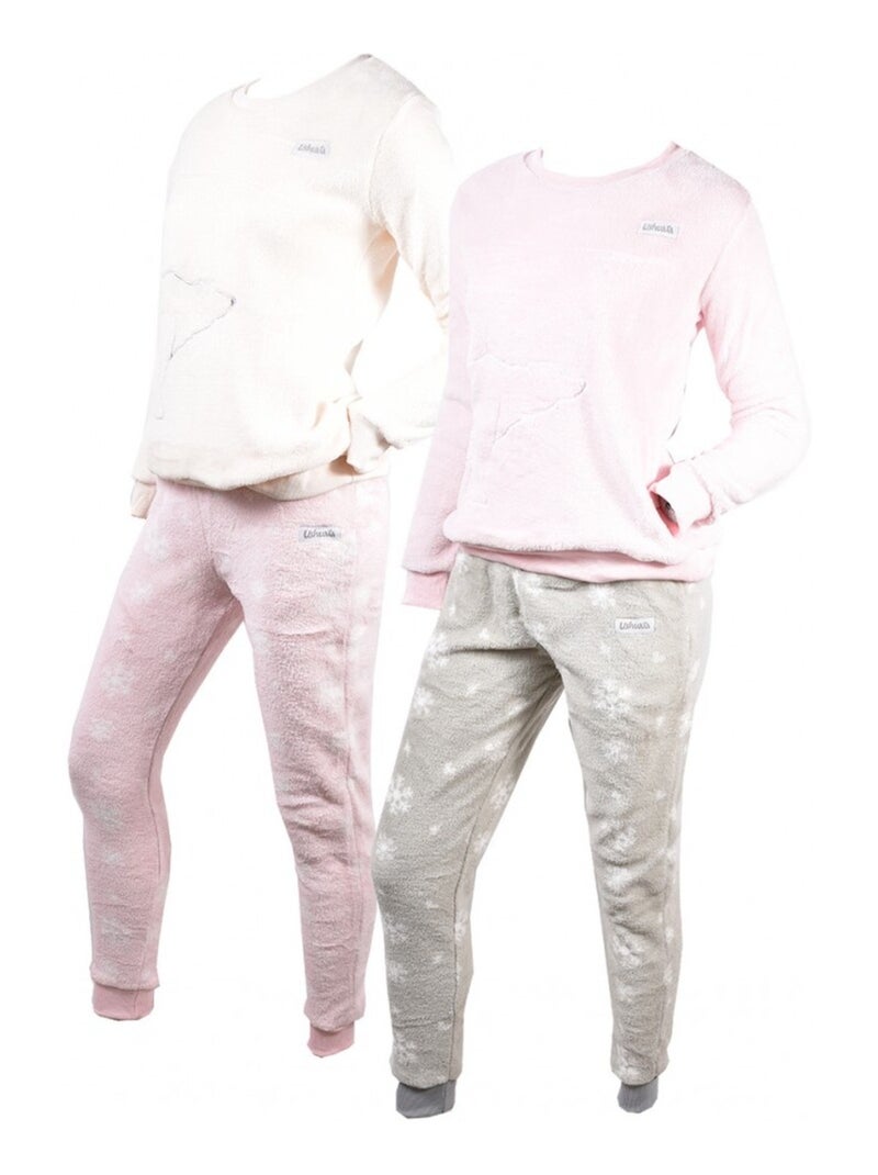 Pyjama Femme USHUAIA Rose - Kiabi