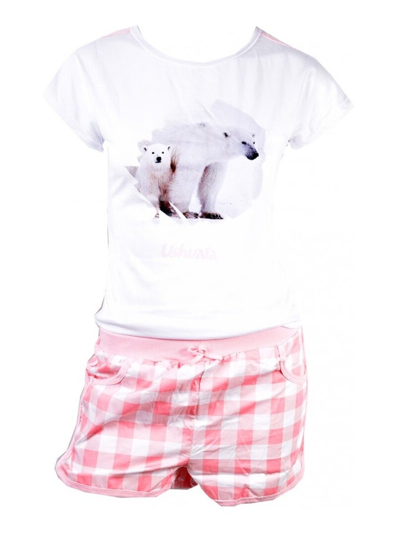 Pyjama Femme USHUAIA Rose - Kiabi