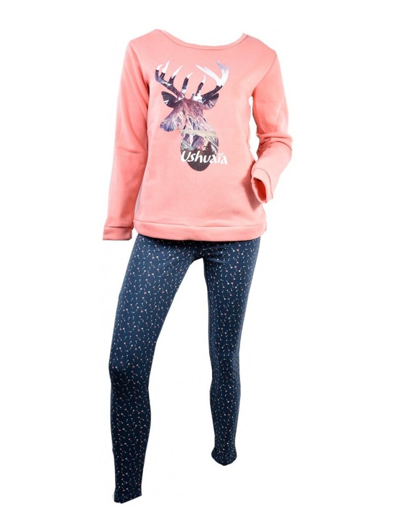 Pyjama Femme USHUAIA Rose - Kiabi