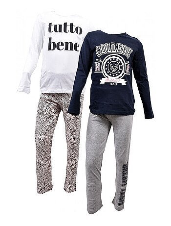 Pyjama Fille CASA AND CO - Pack de 2