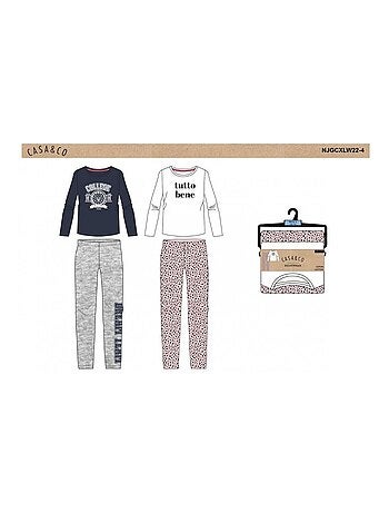 Pyjama Fille CASA AND CO - Pack de 2