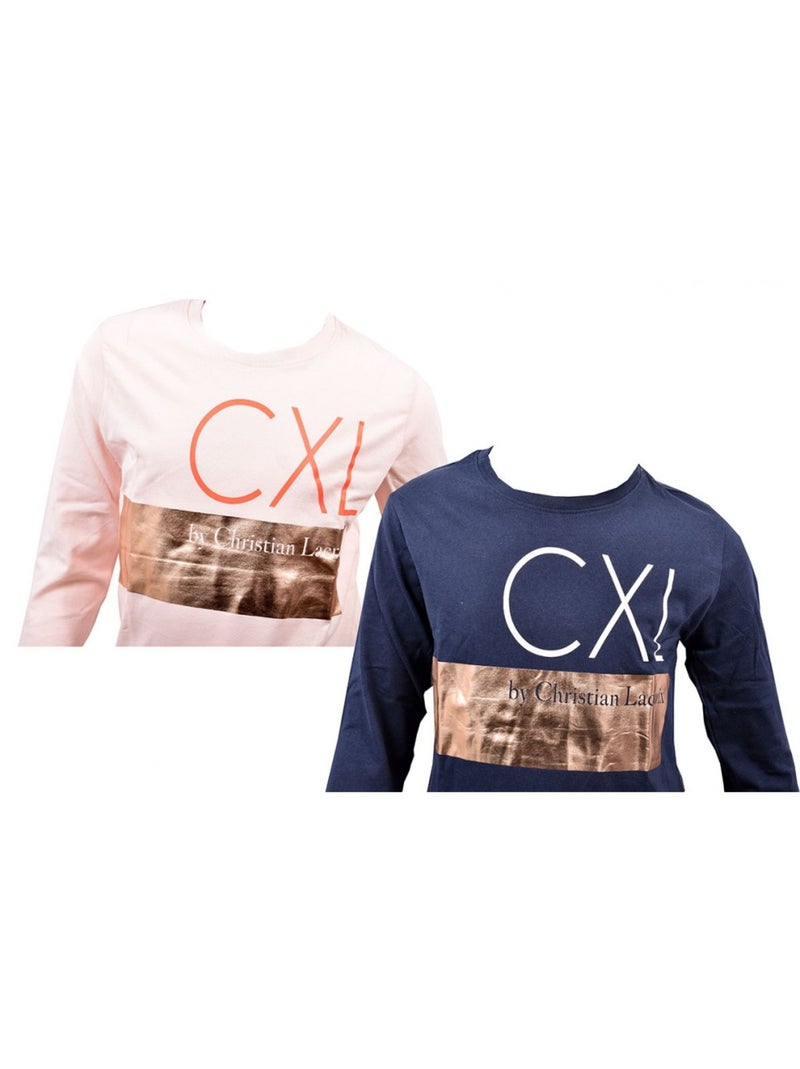 Pyjama Fille CXL By LACROIX - Pack de 2 Bleu Rose Gris - Kiabi