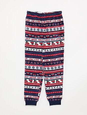 Pyjama fille et garçon en polaire de Noël 2 pièces - Sweat + pantalon