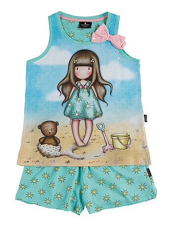 Pyjama fille short débardeur Hello Summer Santoro