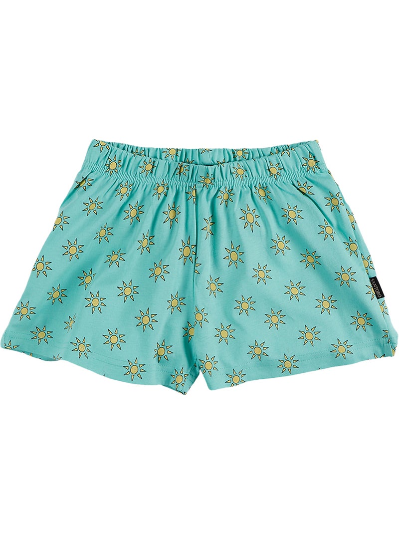 Pyjama fille short débardeur Hello Summer Santoro Bleu - Kiabi