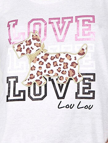 Pyjama fille short débardeur LouLou Jungle beige