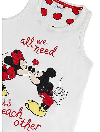 Pyjama fille short débardeur love mouse disney